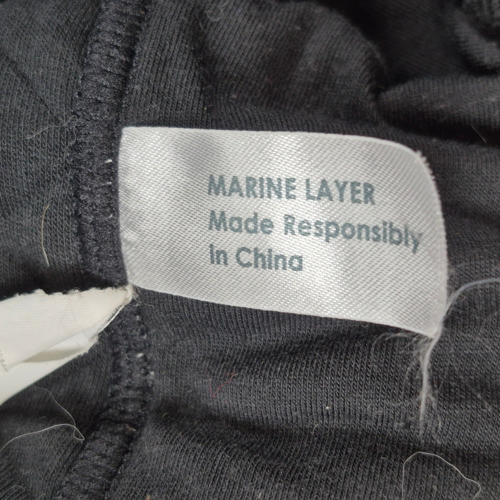 Marine Layer Corbet Quilted Vest Mens Large Black Full Zip - Picture 5 of 11